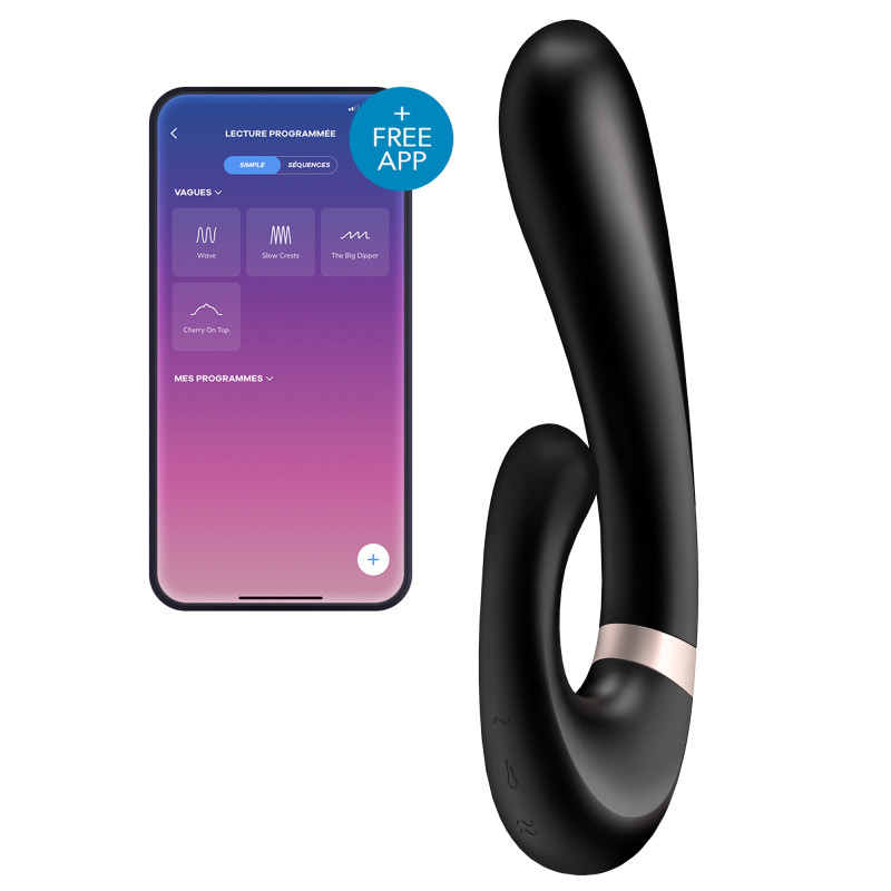 Satisfyer Stimulateur Point G connecté Heat Wave Satisfyer 14 x 3.5cm Noir